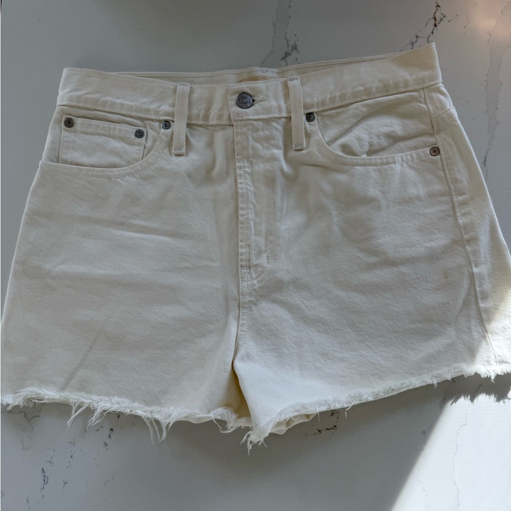 Madewell | Women's Cream Denim Shorts